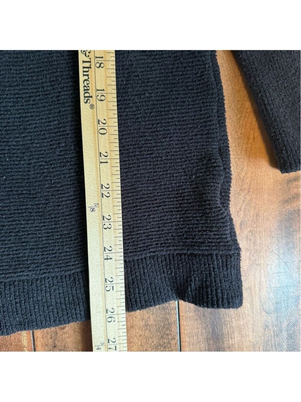 Free People Ottoman Slouchy Tunic Sweater Black Oversized XS - Picture 9 of 9